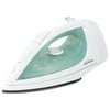 Sunbeam Mid-Size Retractable Cord Iron, White/Green Accent