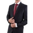 thumbnail image 2 of BH Studio18 Mens 52 Slim Fit Sateen Striped Lapel Formal Tuxedo Suit Set - Black - 40S, 2 of 4