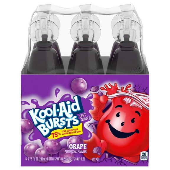 Kool-Aid Bursts Grape Soft Drink 6.75 oz Bottles - 6 pk (Pack of 2)