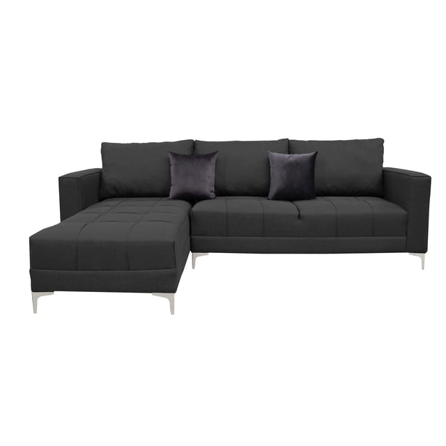 Sala Esquinera El Bazar Store Interlaken Gris Oxford 280X180 cm, Tela Lino nacional, Modular