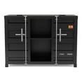 thumbnail image 1 of Furniture of America Lionna Table Console en Métal à 6 Tablettes, Noir Sable, 1 of 9