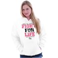 thumbnail image 3 of Fight For Life Breast Cancer Aware Women Plus Size Graphic Pullover Hoodie Brisco Brands 4X, 3 of 4