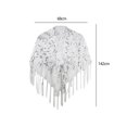 thumbnail image 7 of Women Shawl Wrap Fashion Sequin Shawl Cape for Formal Occasion Dance Wedding White Silver, 7 of 7