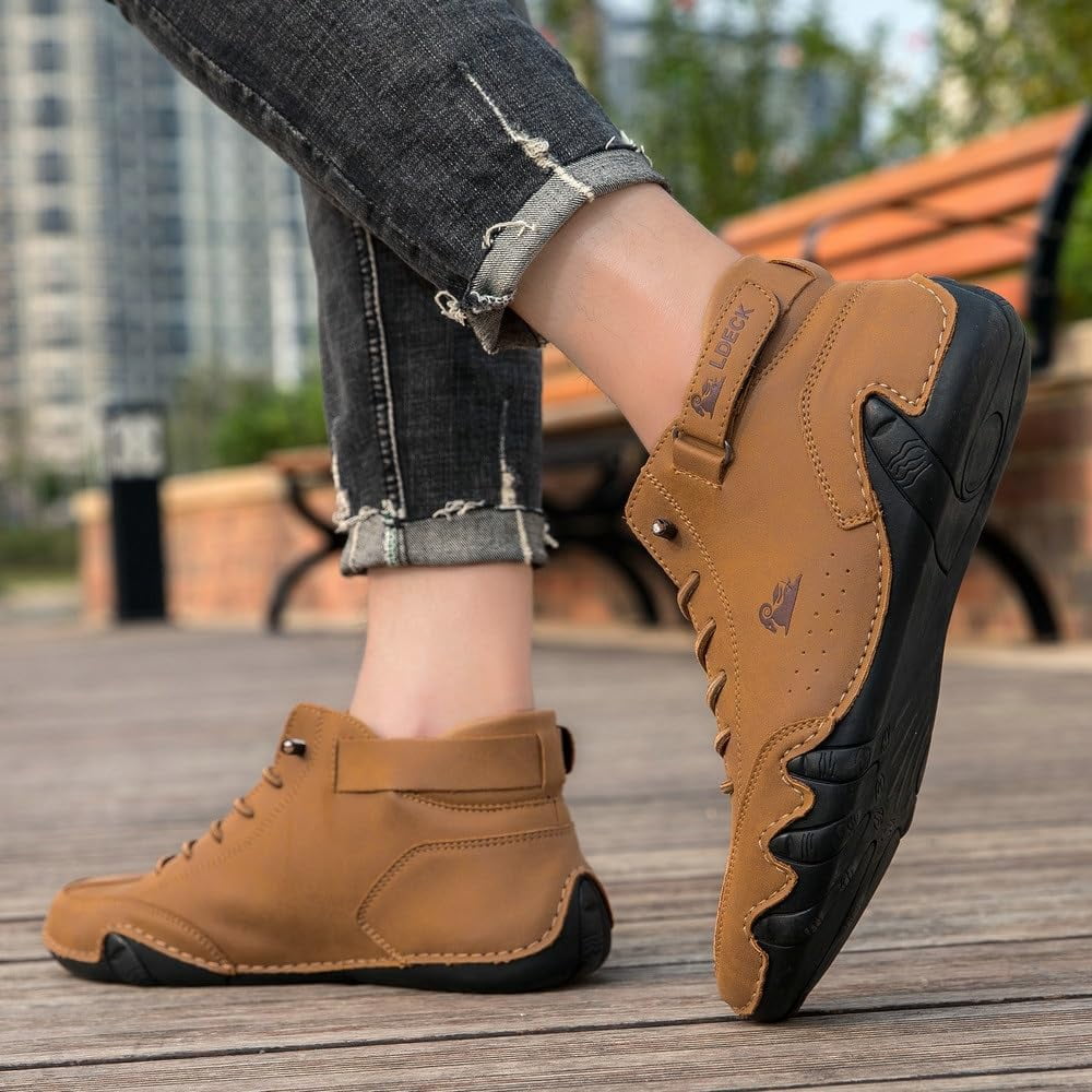 Vogany Shoes Women, Vogldeck - Waterproof and Breathable Orthopedic Shoes, Outdoor Beck Shoes Comfy Lightweight Non-Slip Orthopedic Sneakers Walking Hiking Ankle Boots(Khaki,US 6.5)