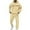Beige, variant on FYEGRE Men's Two Piece Hooded Sport Suit Casual Solid Color Wear with Raglan Sleeves and Drawstring Pants Beige XXL