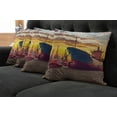 thumbnail image 5 of Ambesonne Nautical Throw Pillow Cover 4 Pack, Big Ship at Sunset, 16", Multicolor, 5 of 5
