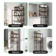 thumbnail image 7 of Behome 3-Tier Over The Toilet Storage Shelf, Bathroom Organizer Shelf Over Toilet with 6 Hooks, Freestanding Space Saver Bathroom Storage Shelves, 7 of 7