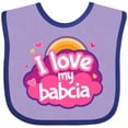 thumbnail image 3 of Inktastic I Love My Babcia Girls Girls Baby Bib, 3 of 4