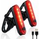 thumbnail image 1 of Luz de bicicleta recargable por USB, luz delantera para bicicleta, 4 modos de iluminación, recargable, potente, impermeable, a prueba de golpes, luz delantera LED para bicicleta -, 1 of 4