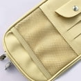 thumbnail image 5 of Car Sun Visor Organizer Auto Car Visor Pocket and Interior Accessories Car Truck Visor Storage Pouch Holder with Multi-Pocket Net Zippers (Beige Light Yellow), 5 of 15