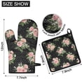 thumbnail image 6 of Pioneer Flower Kitchen Oven Mitt and Pot Holder Sets 2 Pcs for Baking, Cooking and Grilling, Heat Resistant Up To 392 °F, 6 of 7
