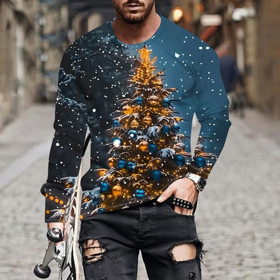 Aimik Hanes Ugly Christmas Sweaters for Men Holiday Xmas Sweater Pullover Warm Stretchy Soft Breathable