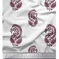thumbnail image 1 of Soimoi Georgette Viscose Fabric Leaves Block Print Sewing Fabric Yard 42 Inch Wide, 1 of 3