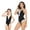 Black, variant on Uccdo Toddler Girls Swimsuits, Big Girls Bikinis Bathing Suit, Little Girl One-Piece Swimsuit Swimwear Adjustable Straps, Size 2-12 Years