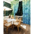 thumbnail image 5 of nqOlkjepod Outdoor Curtains for Patio Waterproof, Turquoise Blue Teal Outdoor Privacy Panels Grommet, Chic Stained Glass Texture Aesthetic Blackout Outside Curtains for Porch 54"x84", 2 Panels, 5 of 8