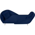 thumbnail image 3 of Meridian Furniture Nolan Navy Velvet Chaise, 3 of 8