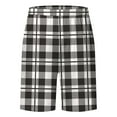 thumbnail image 4 of CHUOU Mens Summer Short Sleeved Shorts Pajamas Set Round Neck Short Sleeved Plaid Shorts Two Piece T Shirt With Chest Pocket Pajamas Home Wear Set, 4 of 5