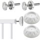 thumbnail image 1 of Safety Gate Wall Protector Pressure Mounted Bolts Kit, Stair Gate Extension Wall Guard for Baby Gate Pet Dog Threaded Spindle White, 1 of 5