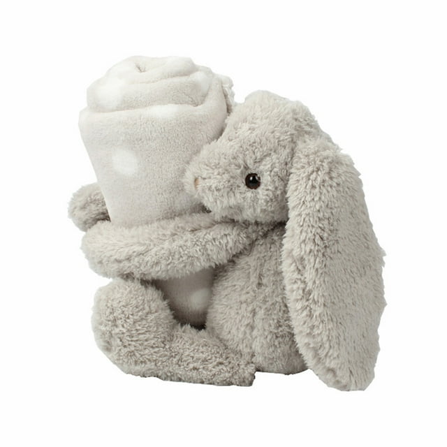 Peluche Hugging Blanket con dibujos animados de conejo rosa para niña, 33 cm