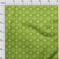 thumbnail image 2 of oneOone Georgette Viscose Green Fabric Geometric Bandhani Fabric For Sewing Printed Craft Fabric By The Yard 42 Inch Wide, 2 of 4