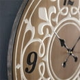 thumbnail image 5 of SEI Furniture Aprille Round Wall Clock in Natural/White/Black, 5 of 6