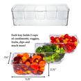 thumbnail image 6 of Fmxomd Ice Chilled Condiment Server, 5 Removable Compartments Condiment Containers with Lids Drain, Clear Garnish Tray Serving Platter Holder for Caddy Fruit Snack Sauce Taco Salad Bar Supplies, 6 of 9
