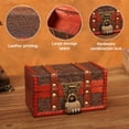 thumbnail image 4 of Cofre del tesoro pirata Caja de madera vintage, pequeños cofres del tesoro de madera, mini cofre del tesoro de madera, caja del tesoro de madera retro con tapa, para almacenamiento y decoración, 4 of 5
