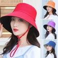 thumbnail image 1 of Travelwnat Womens Sun Hats Outdoor Bucket Hat UV Protection Fishing Hats Wide Brim Windproof Foldable Beach hat, 1 of 7