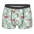 thumbnail image 4 of Goofa Bunny And Rose Printed Men's Boxer Briefs Underwear, Moisture-Wicking Underwear, Trunk,Soft and Breathable Cotton Underwear-, 4 of 9