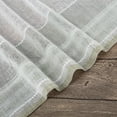 thumbnail image 7 of Sheer Curtains, Room Decorative Splicing Stripe Voile Grommet Sheer Curtain Panels Yarn Dyed Boucle Linen Textured Semi Sheer Window Drapes for Bedroom, 52" W x 90" L,Sage/Green,2 Panels, 7 of 7