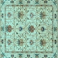 thumbnail image 1 of Ahgly Company Indoor Square Abstract Light Blue Modern Area Rugs, 4' Square, 1 of 4