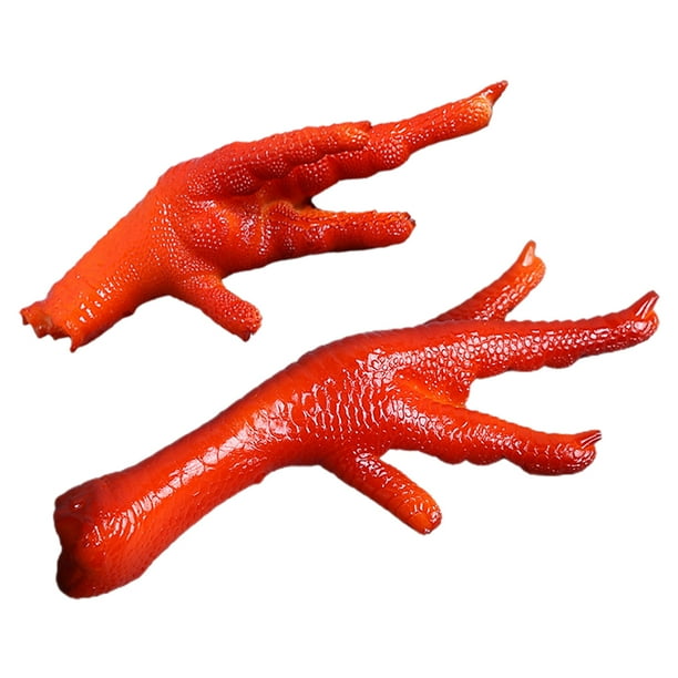 2 piezas de patas de pollo simuladas, modelo de exhibición de alimentos artificiales, modelo de comida simulada