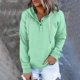 thumbnail image 1 of ICHUANYI Clearance Women's Hooded Solid Color Long-sleeved Sweatshirt Casual Blouse Pullover Tops(Mint Green, S) ICHUANYI WER2023080802501, 1 of 6