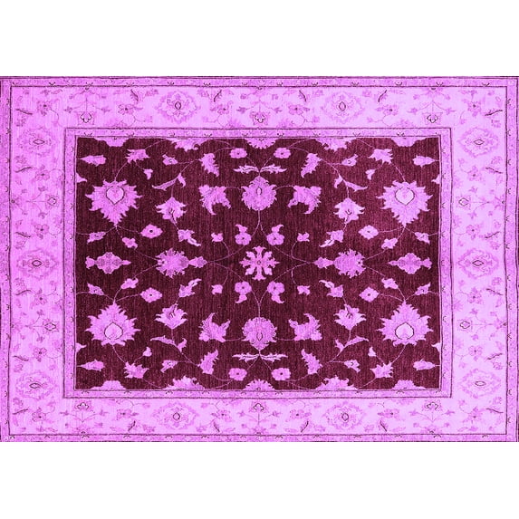 Ahgly Company Indoor Rectangle Oriental Purple Industrial Area Rugs, 8' x 12'
