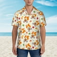 thumbnail image 2 of Fotbe Forest Squirrel Camisa Hawaiana para Hombre Unisex – Camisa Casual de Verano con Botones de Manga Corta de Algodón y Lino,Small, 2 of 7