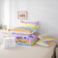 thumbnail image 6 of Manfei Multicolor Drip Cream 7-Piece King Bedding,Abstract Geometric Rhombus King Bed in a Bag,Colorful Stars Reversible, 6 of 7