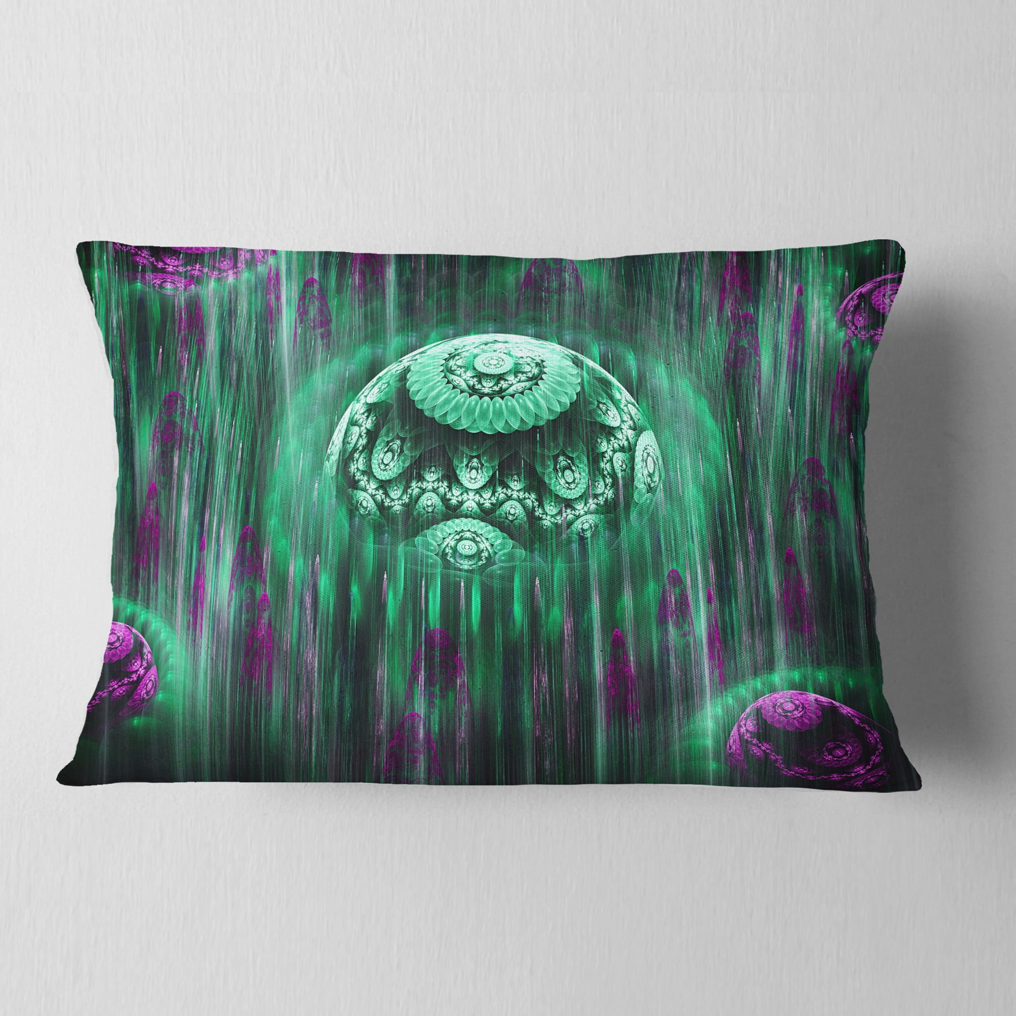 Designart World of Infinite Universe - Abstract Throw Pillow - 12x20