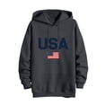 thumbnail image 5 of SAWOBUUN Mens USA Sweatshirt American Flag Patriotic Hoodie Casual Long Sleeve Pullover Sweatshirt with Pocket, 5 of 6