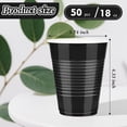 thumbnail image 2 of JJEAN-50 Pack Black Plastic Cups 18 Ounce Black Cups Plastic Disposable Cup Bulk Cup for Party Wedding Birthday, 2 of 4