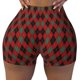 thumbnail image 2 of Fotbe Argyle Plaid Shorts Sin Costuras – Shorts Deportivos de Cintura Alta para Mujer, Elásticos para Gimnasio, Yoga, Running o Ciclismo-XX-Large, 2 of 8