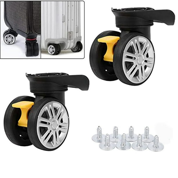 YLLSF 2 Pair Luggage Replacement Wheels Suitcase Wheel Repair Replace