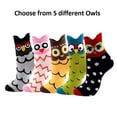 thumbnail image 2 of Colorful Owl Crew Socks (Adult Medium - Women's Shoe Sizes 5-10), 2 of 6