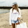 thumbnail image 2 of Pavilion Gift Company - Lake Life - S/M White Cotton Blend French Terry Sweatshirt, 2 of 7