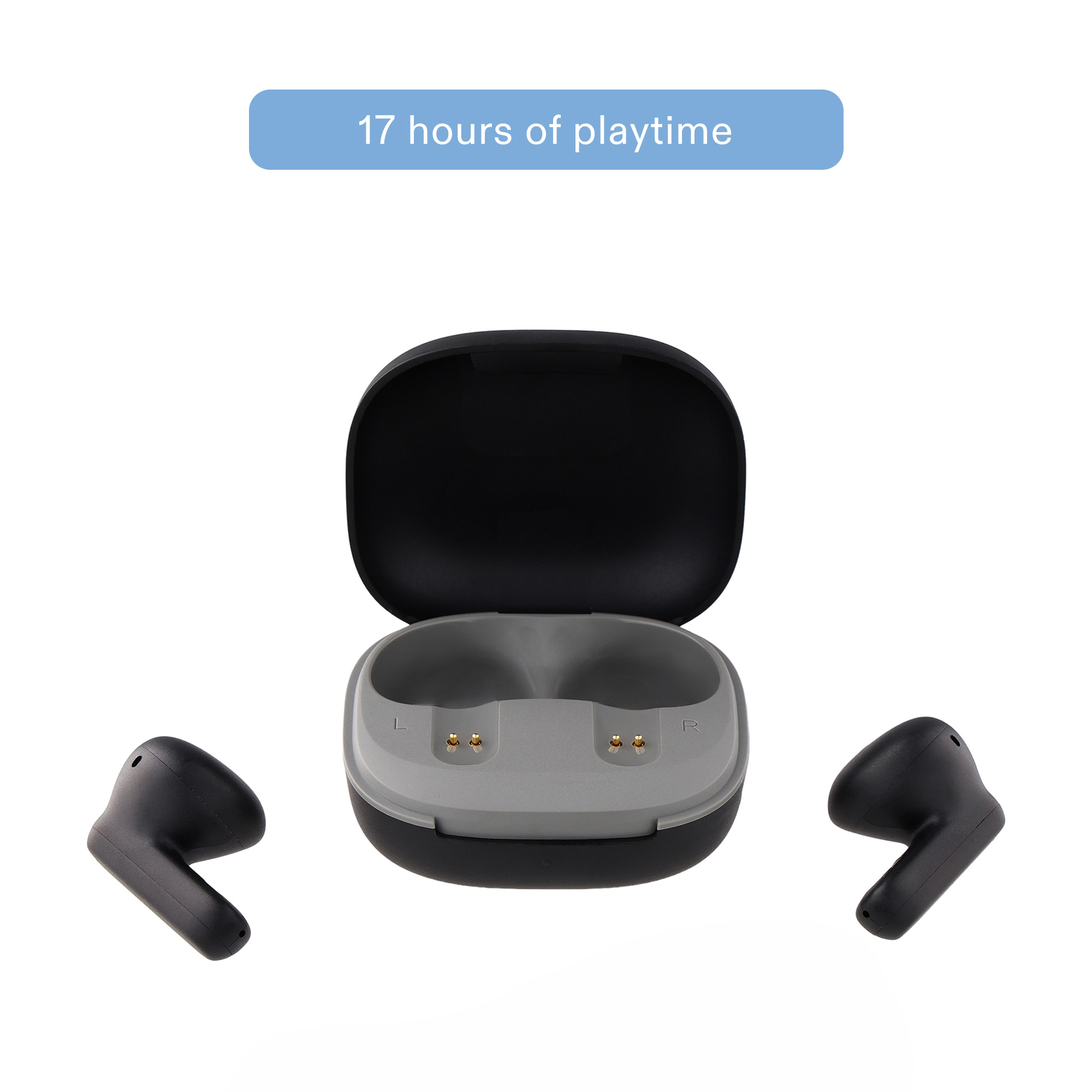 Audífonos Bluetooth onn Mini Sticks Negros con Cancelación de Ruido Ambiental 4