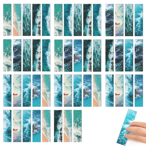 Neasyth 50 Pcs Anxiety Sensory Stickers Calm Stickers, Adhesive Textured Fidget School Office Supplies(Sea)