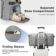 thumbnail image 5 of GYNKY Travel Duffle Bag 24" Foldable Weekender Bags Men Women, 66L Carry on Waterproof Overnight Bag Gym Bag with Shoes Compartment Trolley Sleeve, Large Packable Tote Duffel Bag for Sports Plane, 5 of 11