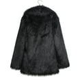 thumbnail image 4 of SUNSIOM Men's Fuffy Faux Fur Winter Coat Long Sleeve Lapel Collar Button Closure Jacket Overcoat Outwear, 4 of 7