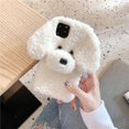 thumbnail image 2 of Funda de peluche súper linda con pelo esponjoso para iPhone 13 Pro Max, suave y cálida felpa de invierno de TPU (blanco peluche, iP), 2 of 5