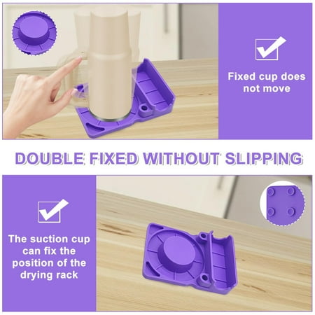 

Kitchen Organization Dish Drainer for Special Cup. Bottle Stand Made Of Food Grade Silicone. Drying Stand Holder Bottles Quick Drying for Special Cups with 30/40 Oz Lid. Drinking Tubes