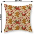thumbnail image 2 of Christmas Pillow Covers 20x20 Set of 2 Gingerbread Man Candy Cane Snowflake Throw Pillows Outdoor Christmas Decorations Pillowcase Winter Farmhouse Holiday Decor Cushion Covers for Couch Home, 2 of 7